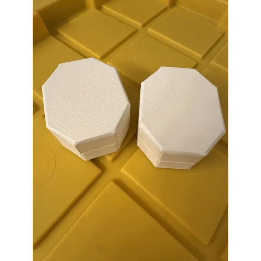 Lot of 2 Swarovski Gift Boxes Jewelry Swan Logo Cream Luxury Accessories